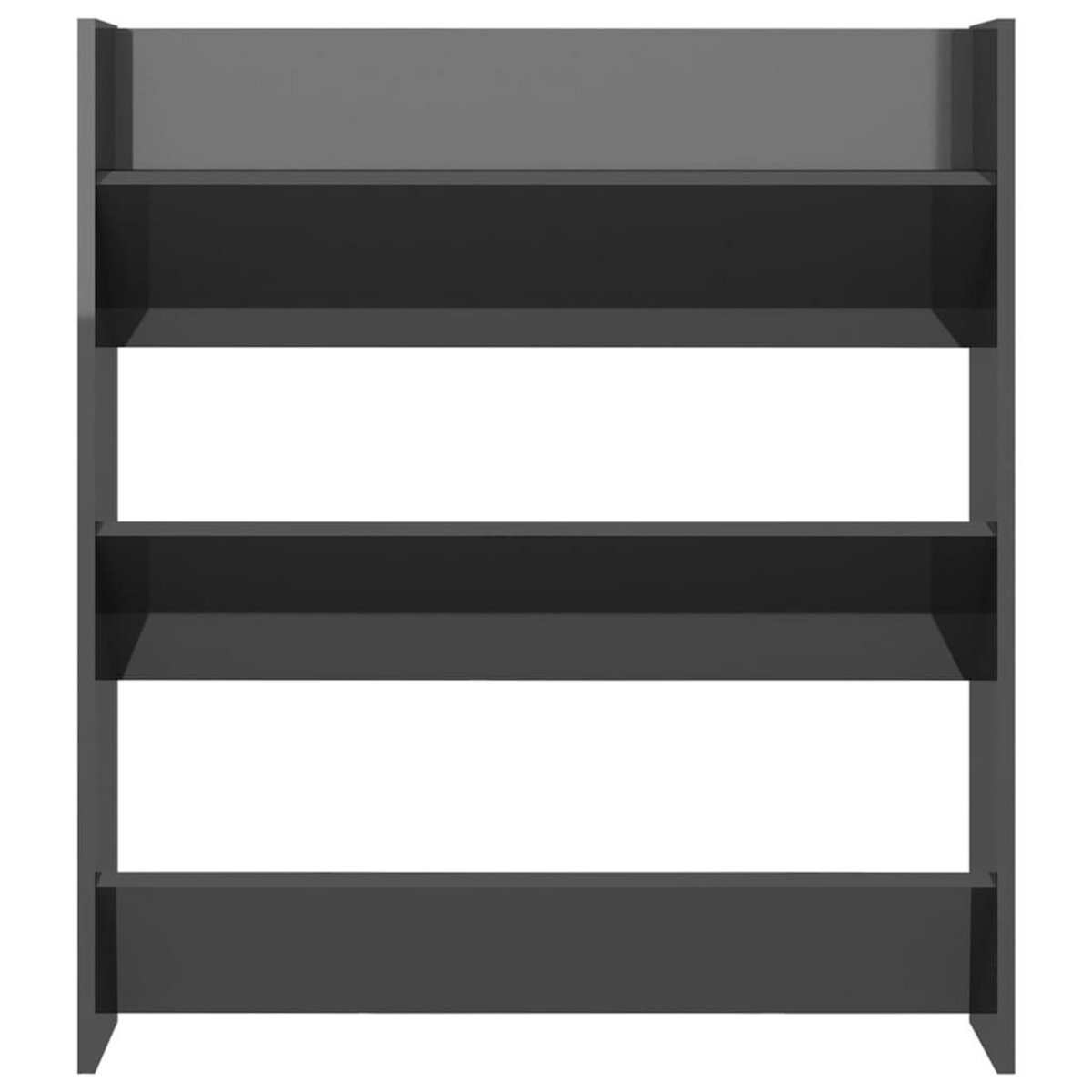 VIDAXL Armoire a chaussures murale gris brillant bois d'ingenierie