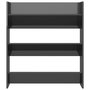 Voir la diapositive 4 : VIDAXL Armoire a chaussures murale gris brillant bois d'ingenierie
