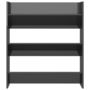 Voir la diapositive 4 : VIDAXL Armoire a chaussures murale gris brillant bois d'ingenierie