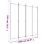 Voir la diapositive 6 : VIDAXL Cloison de separation 4 panneaux Blanc 200x200 cm Tissu