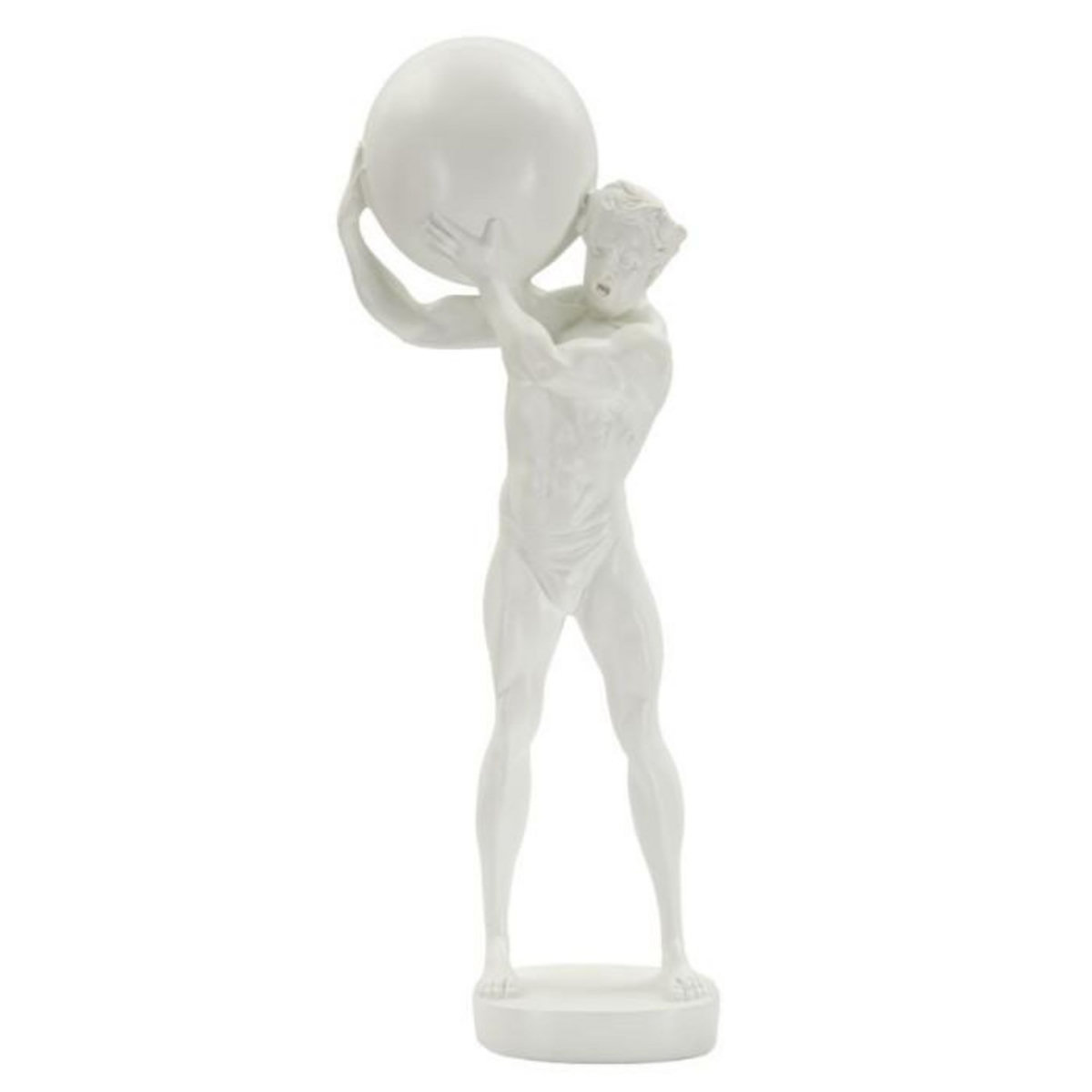 Paris Prix Statuette Homme Athlétique  Atlas  50cm Blanc
