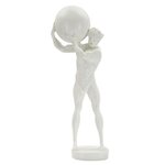 Paris Prix Statuette Homme Athlétique  Atlas  50cm Blanc