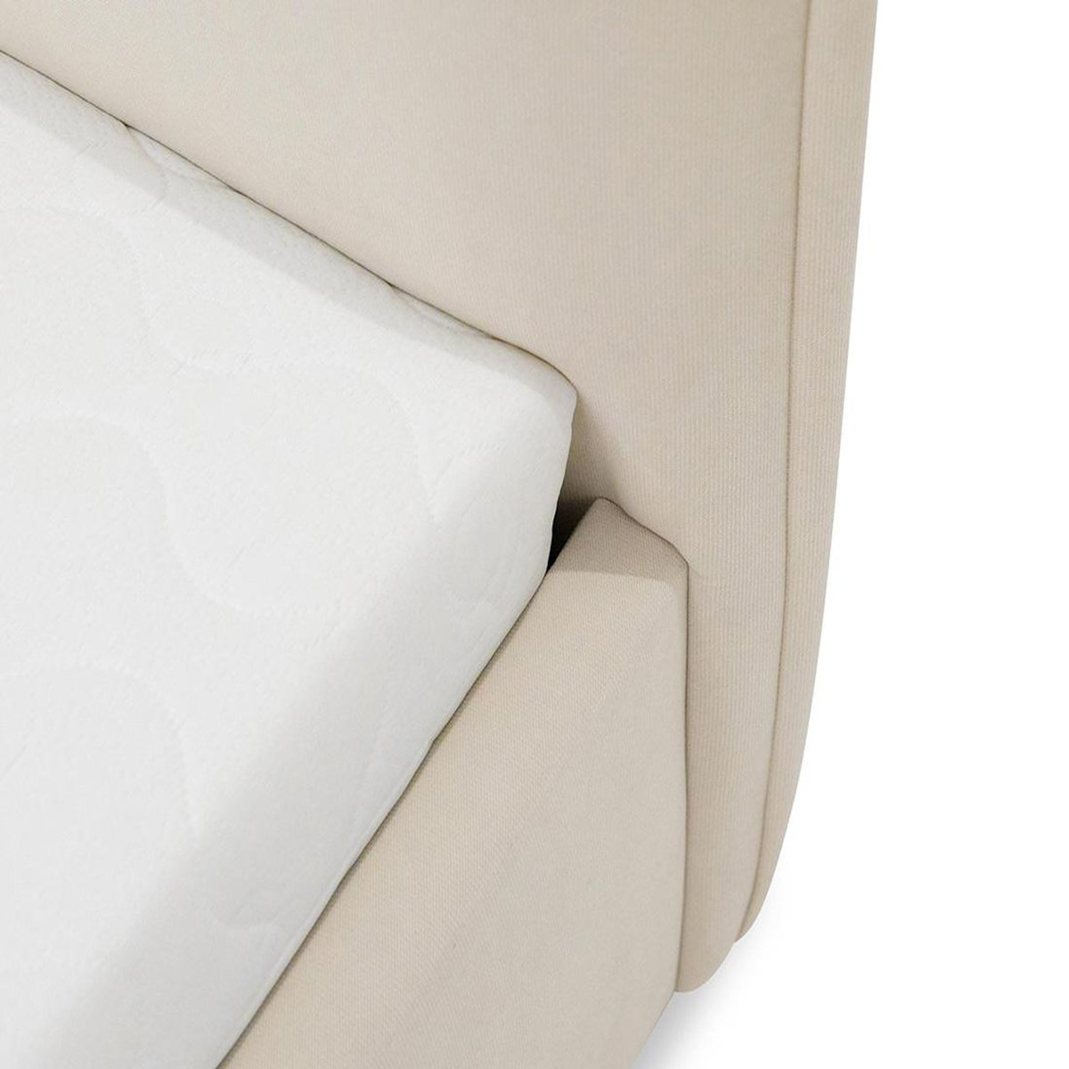 BEST MOBILIER John - lit coffre - 140x200 cm - en velours - sommier inclus