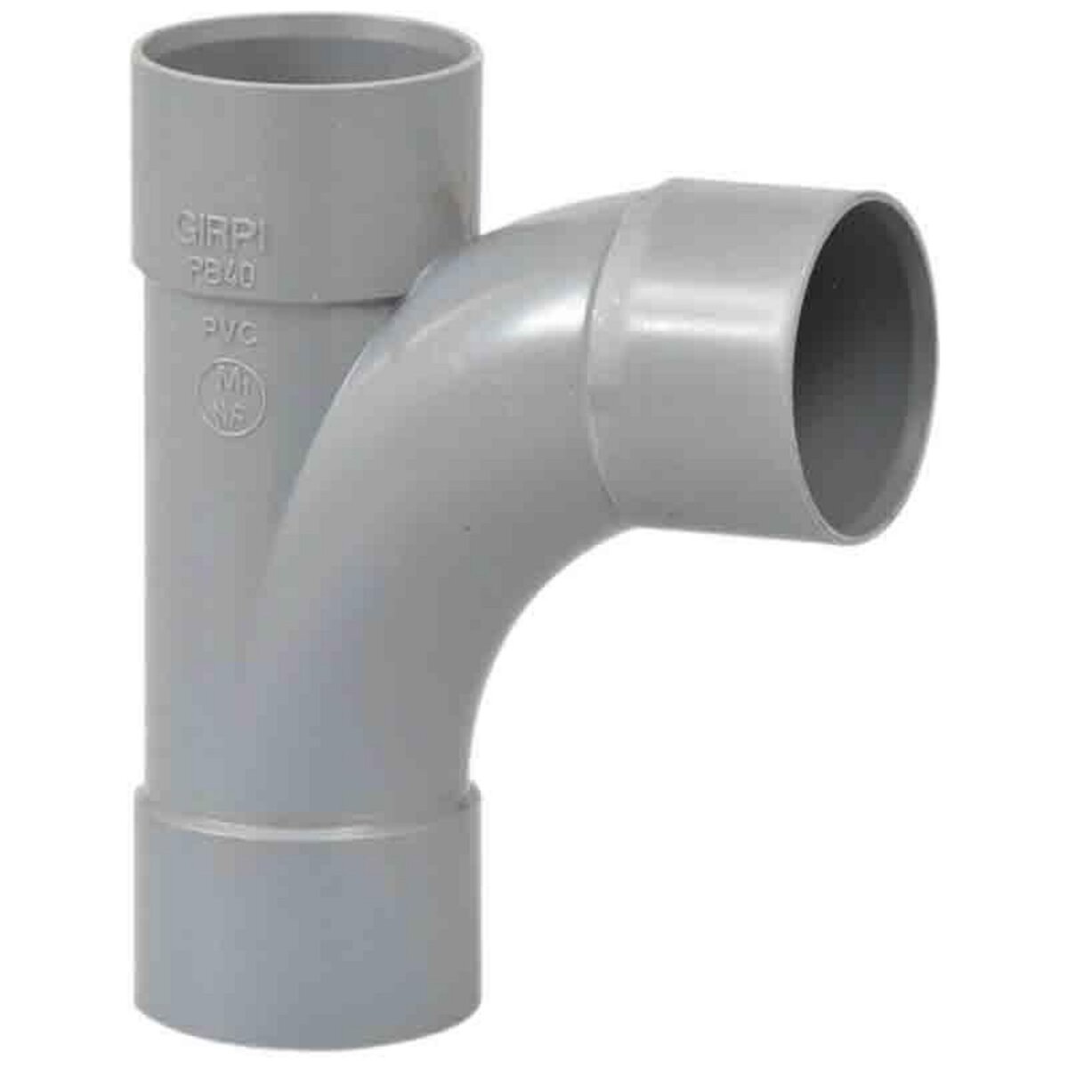 GIRPI Té d'évacuation pied de biche à 87°30 femelle/femelle Ø 40 mm