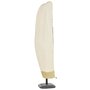 OUTSUNNY Housse de protection imperméable pour parasol droit avec fermeture éclair et cordon de serrage polyester PVC haute densité beige