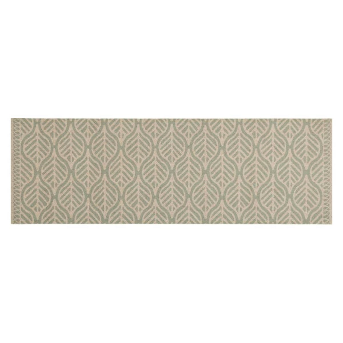 VIDAXL Tapis de cuisine lavable impression feuilles 60x180 cm velours