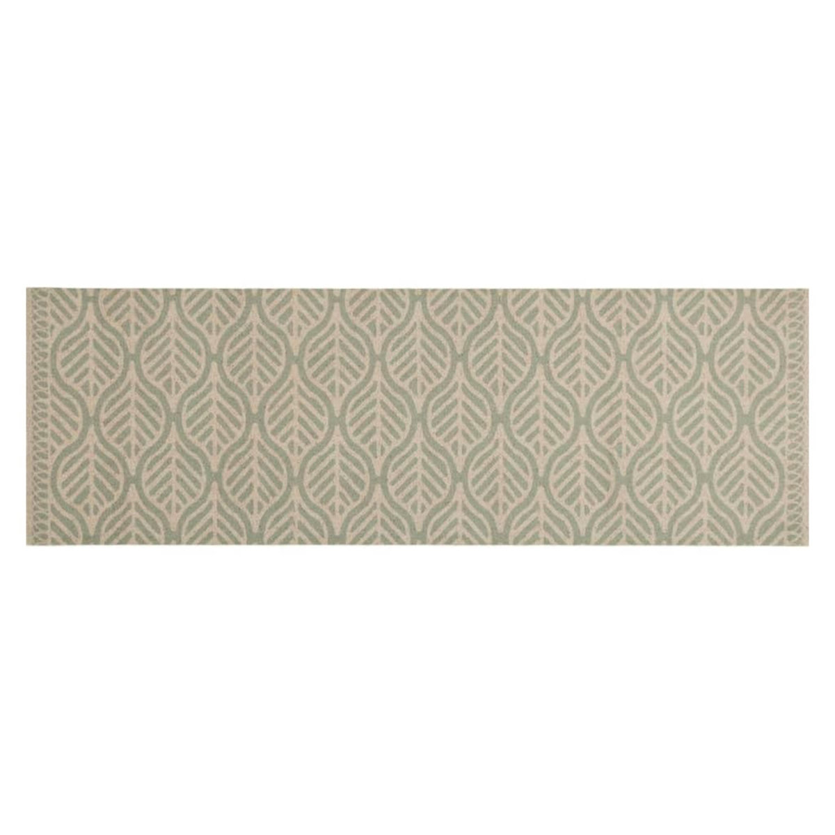 VIDAXL Tapis de cuisine lavable impression feuilles 60x180 cm velours