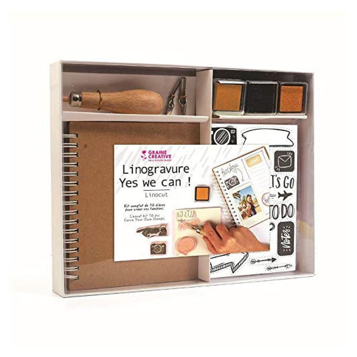 Graine créative Kit linogravure de 10 pieces