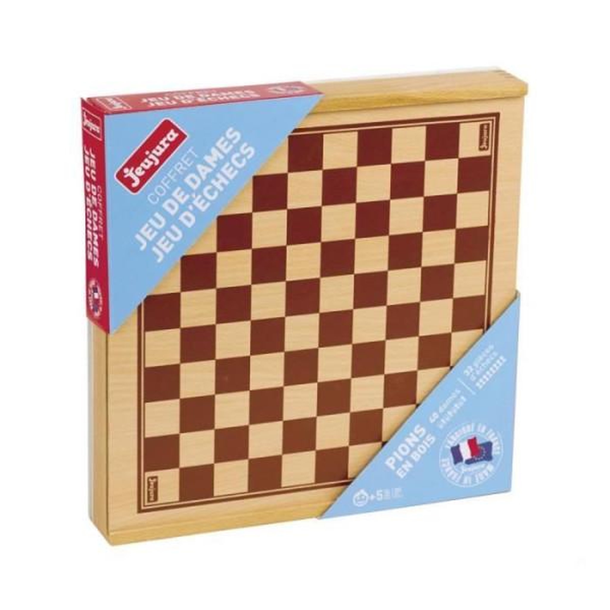 JeuJura Coffret Jeux de Dames et Echecs