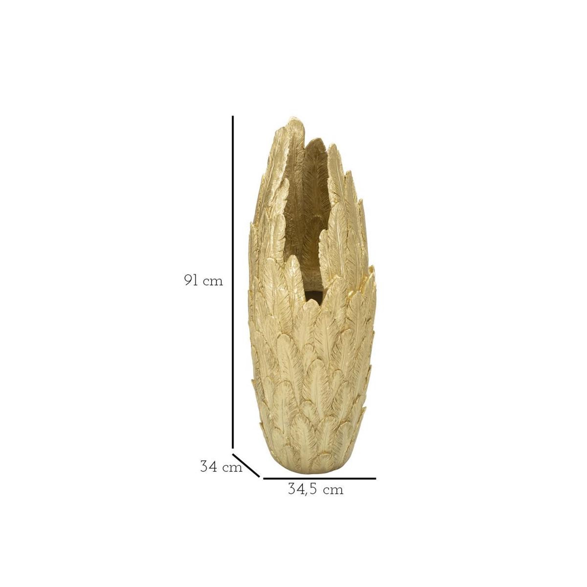 Voir la diapositive 6 : Paris Prix Vase design plumes  feathers  91cm or
