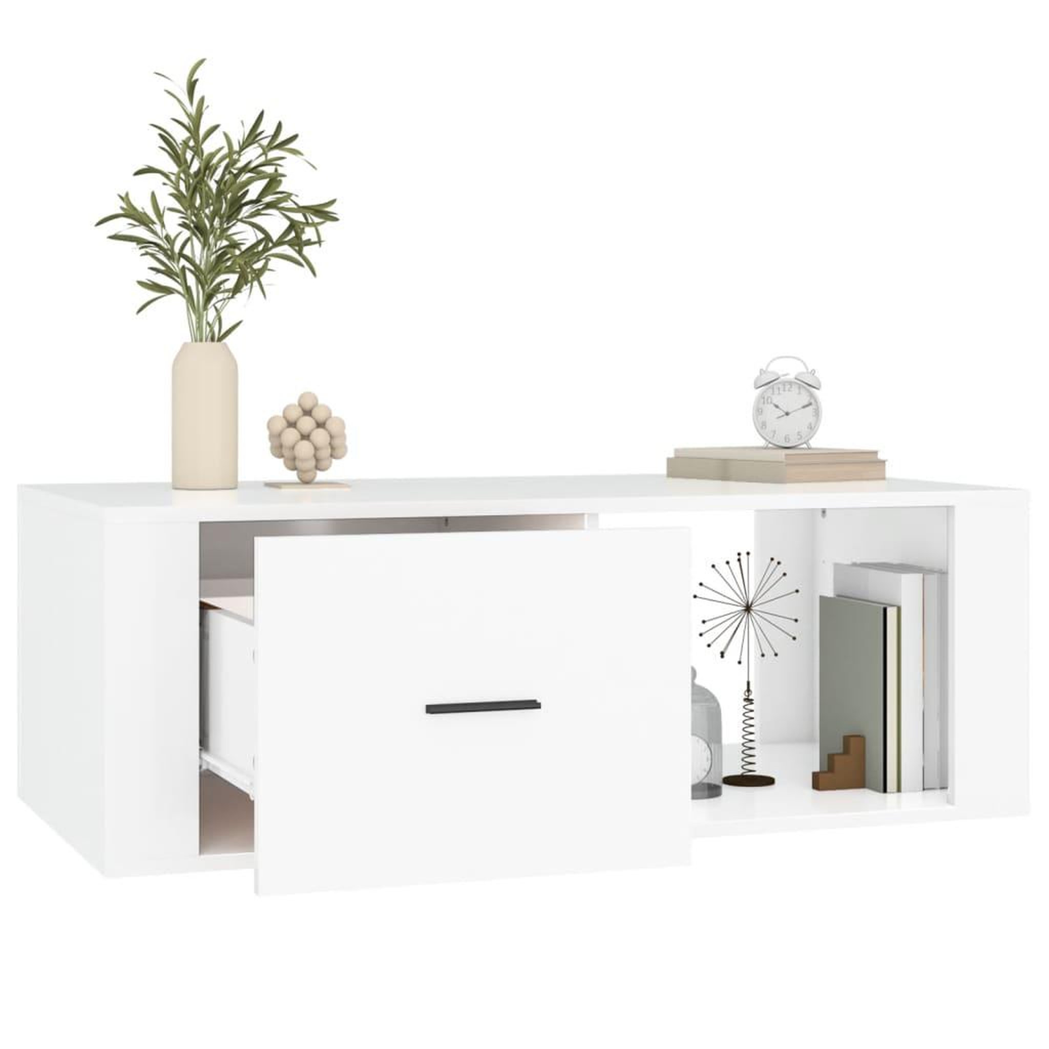 Voir la diapositive 5 : VIDAXL Table basse Blanc 100x50,5x35 cm Bois d'ingenierie