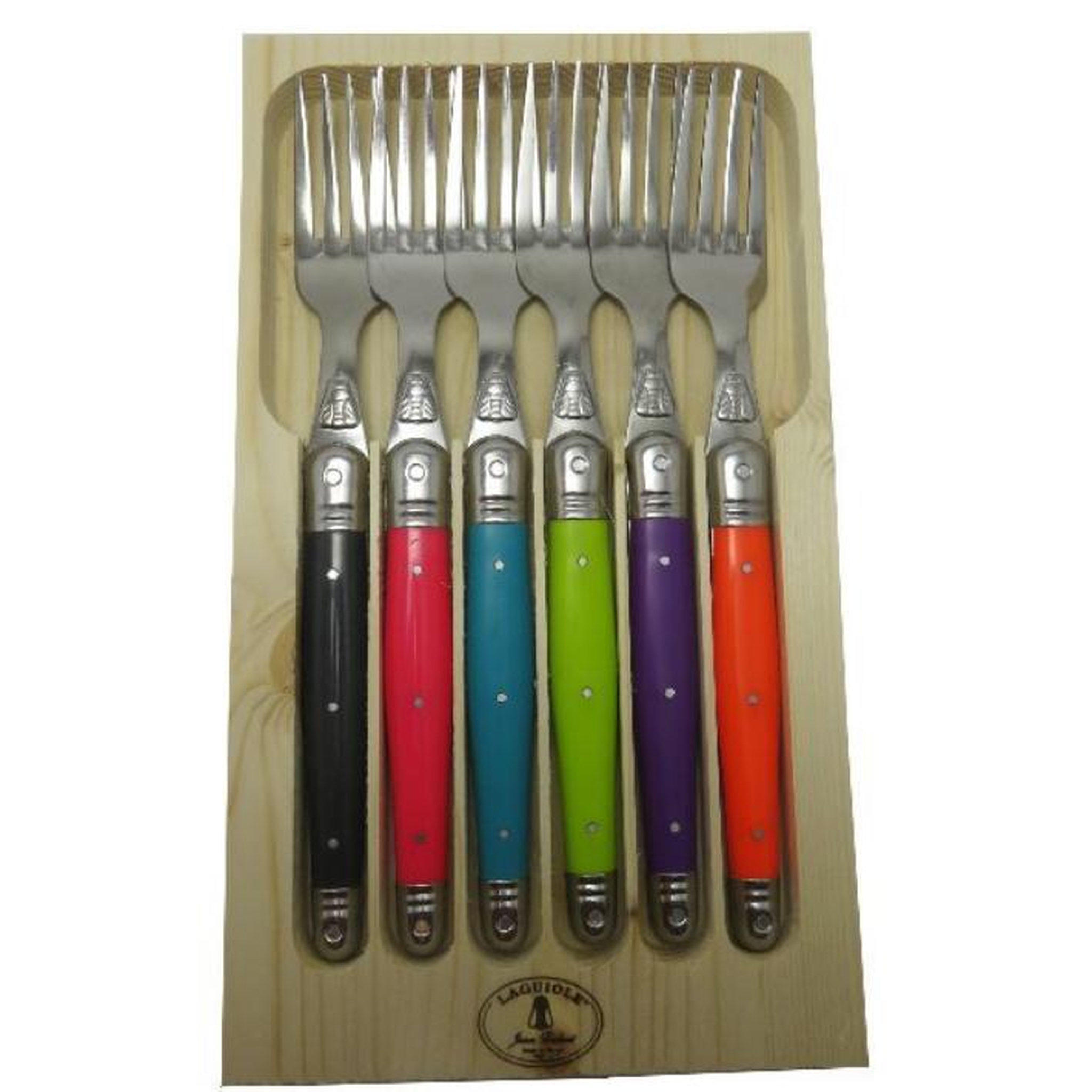 Voir la diapositive 3 : Jean dubost Coffret de 6 fourchettes de table - LOO60181TON