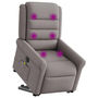Voir la diapositive 2 : VIDAXL Fauteuil inclinable de massage electrique Taupe Tissu