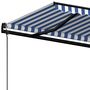Voir la diapositive 5 : VIDAXL Auvent retractable automatique 450x350 cm Bleu et blanc