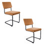 Voir la diapositive 1 : Leitmotiv 2 Chaises cantilevers design velours Keen