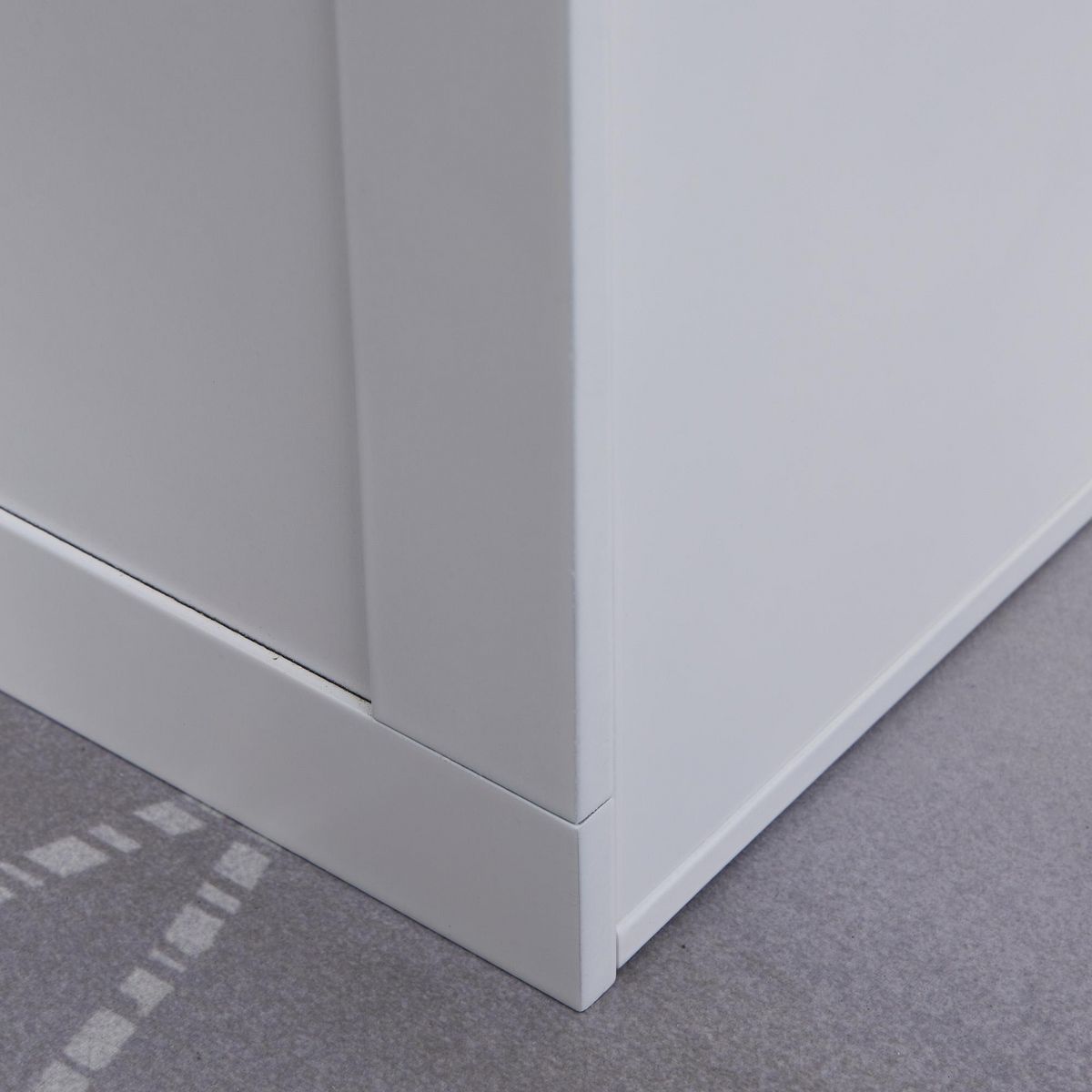 PAWHUT Porte-gamelles surélevé 2 gamelles avec coffre blanc