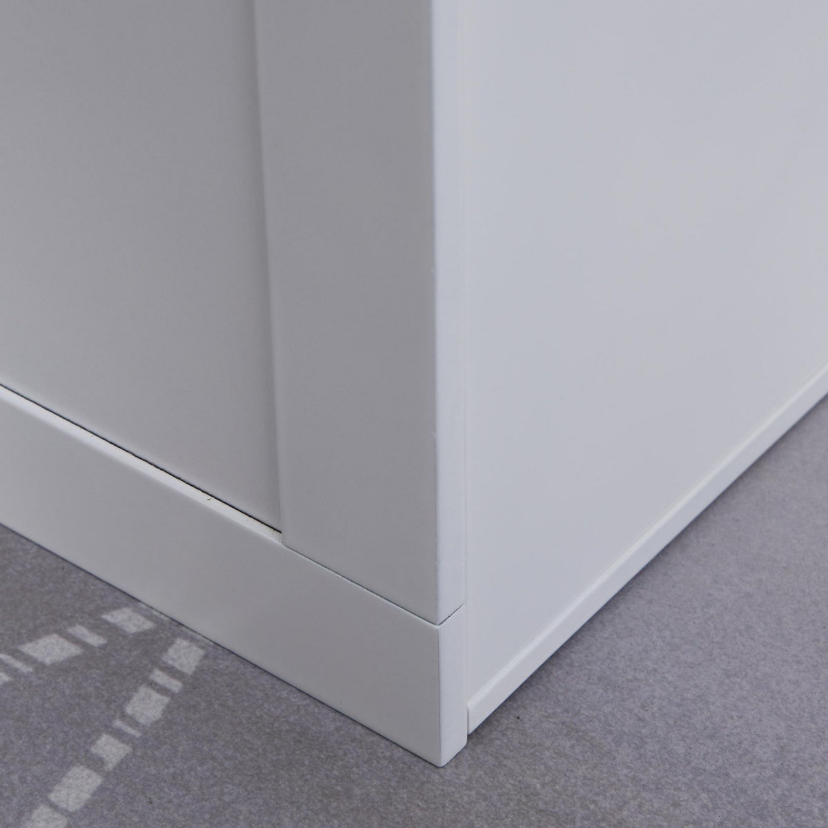 PAWHUT Porte-gamelles surélevé 2 gamelles avec coffre blanc