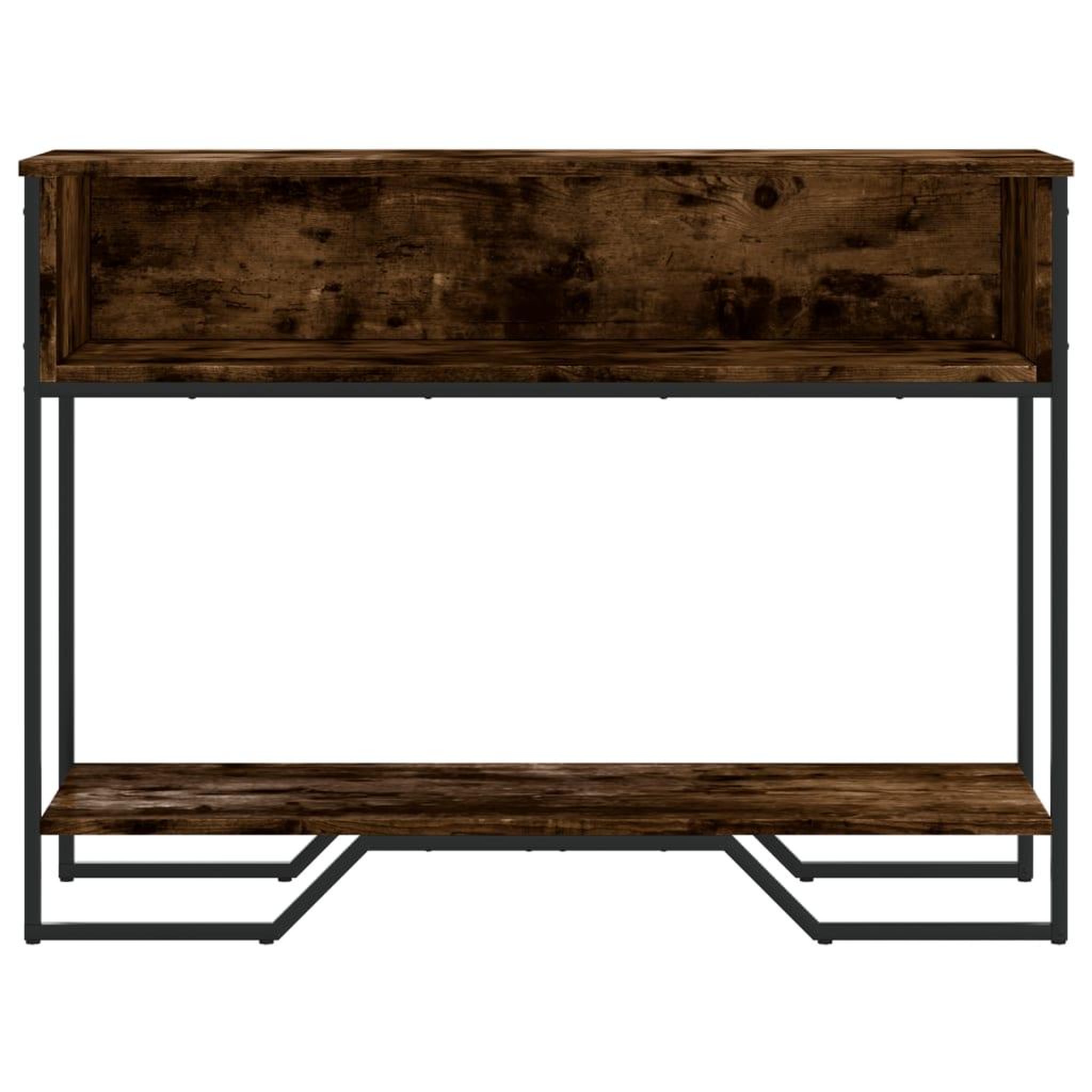 Voir la diapositive 4 : VIDAXL Table console chene fume 100x35x74,5 cm bois d'ingenierie