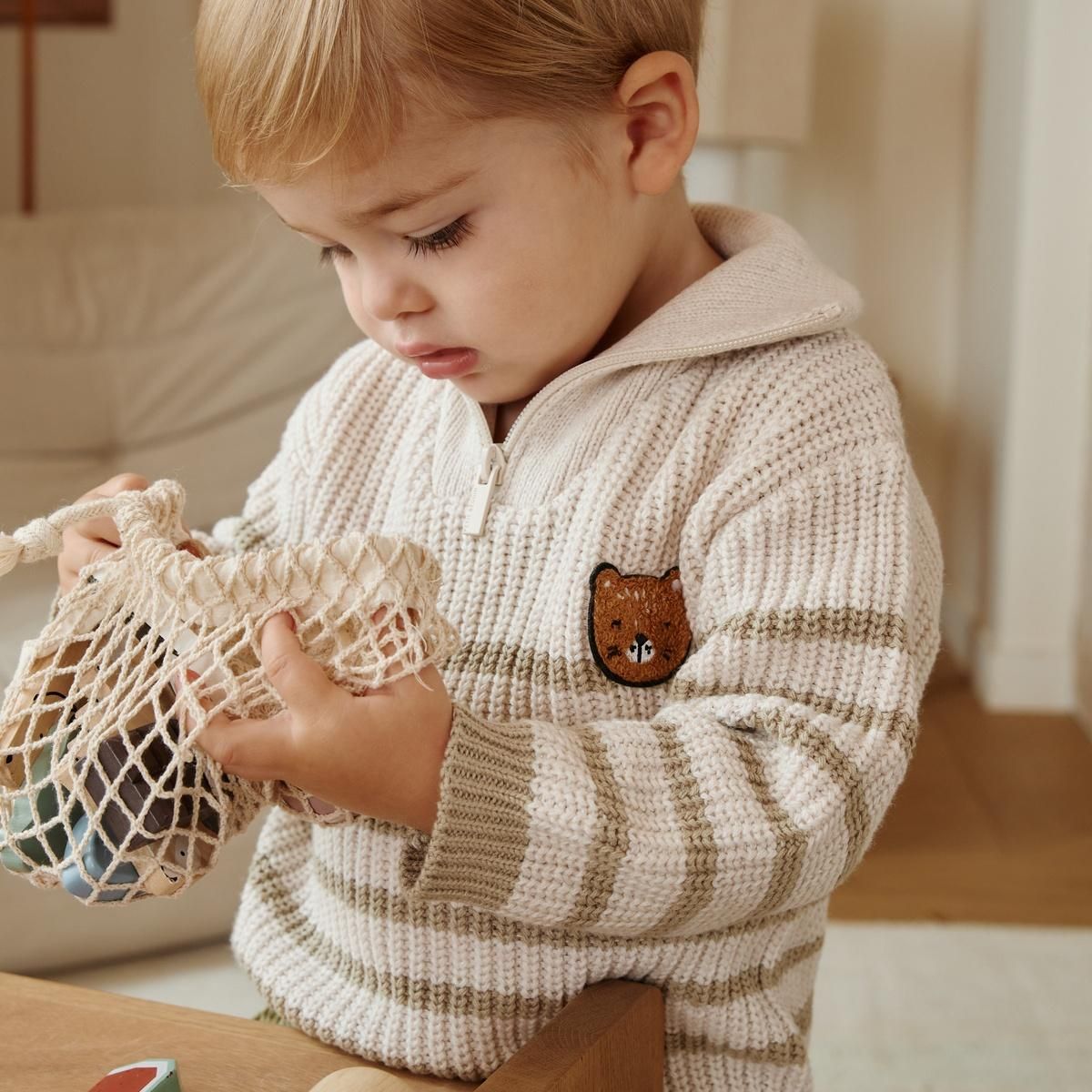 Petit Béguin Pull enfant en tricot Cracotte