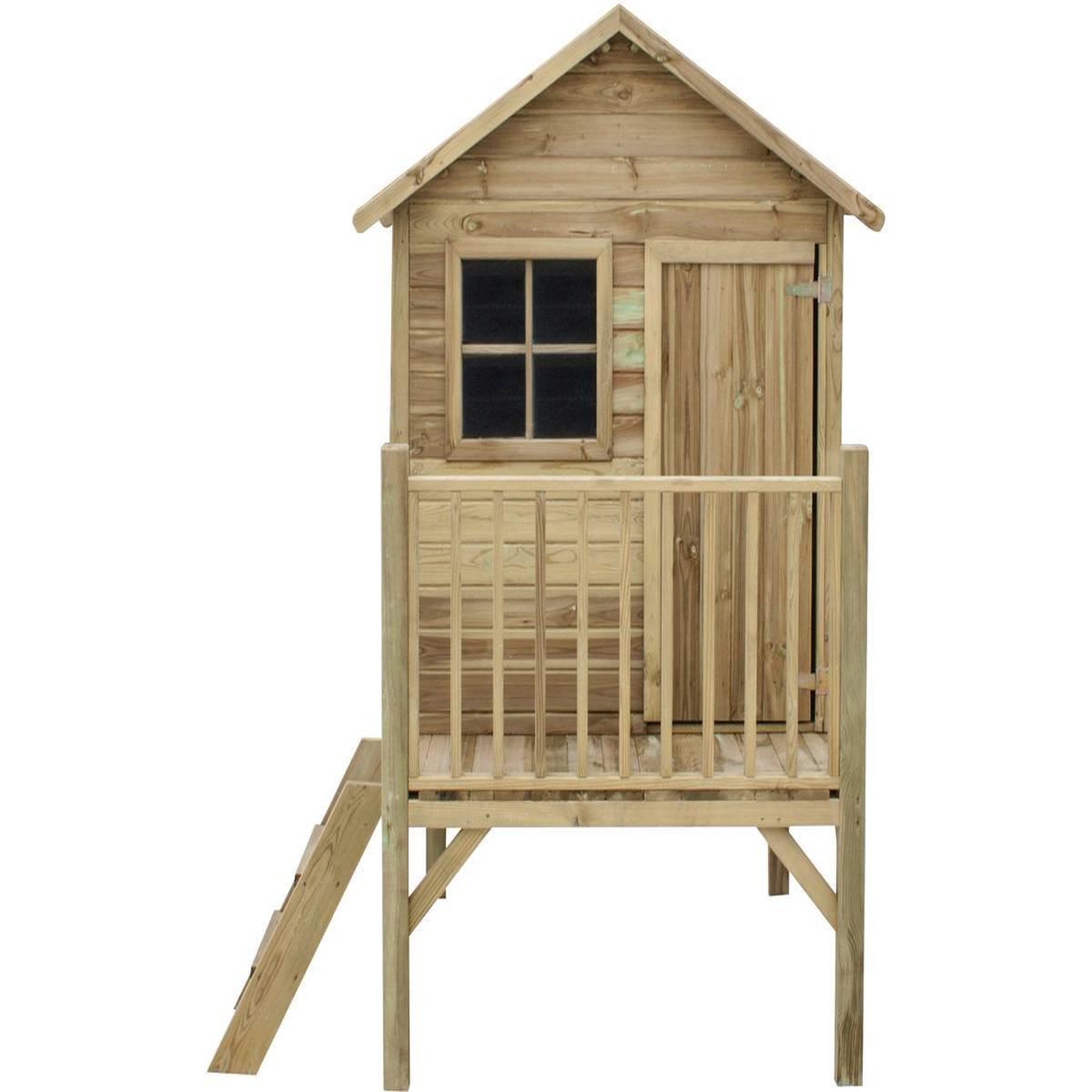 Voir la diapositive 2 : Habitat et Jardin Maisonnette en bois avec toboggan  Tomek