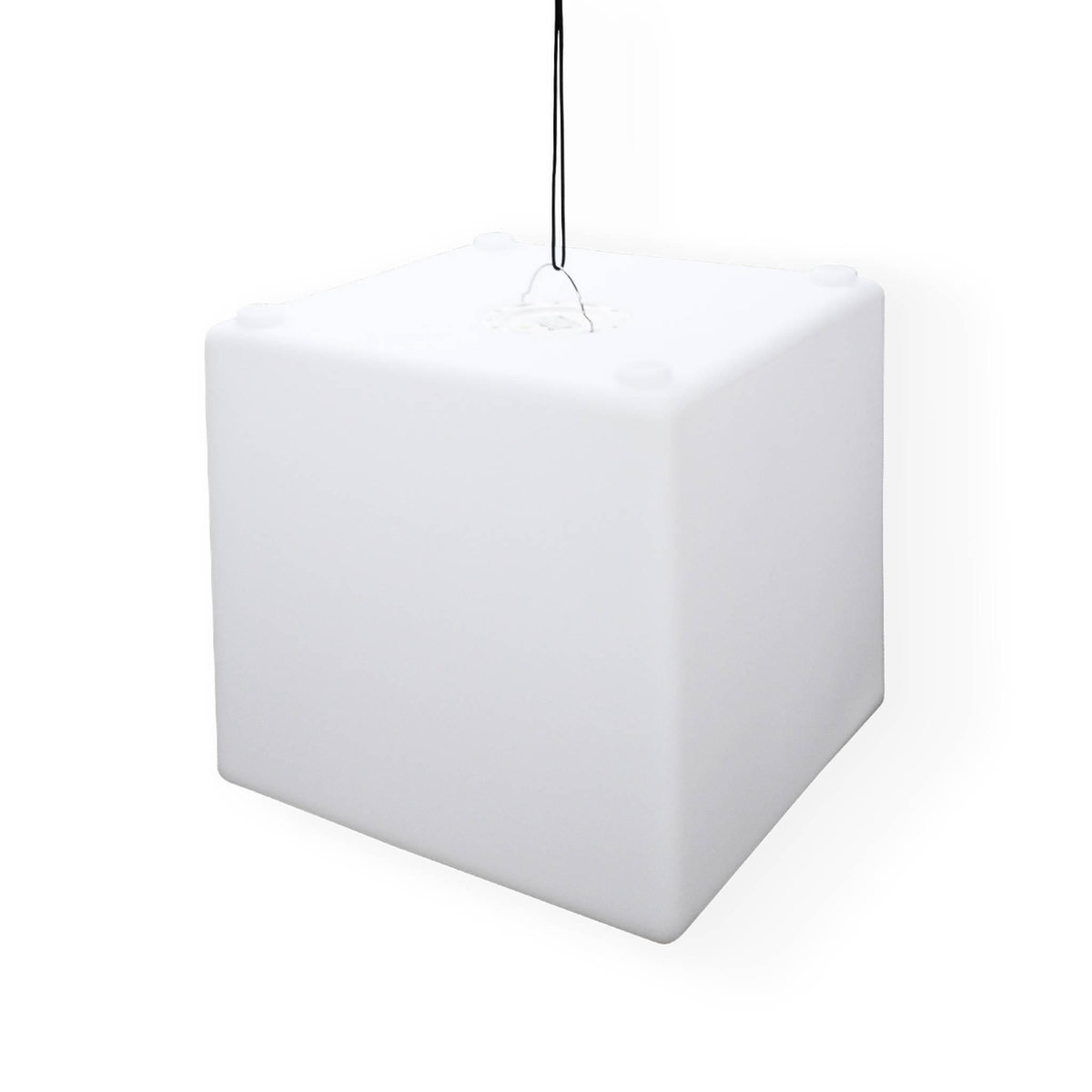 SWEEEK Cube LED 40cm – Cube décoratif lumineux. 40x40cm. blanc chaud. commande à distance