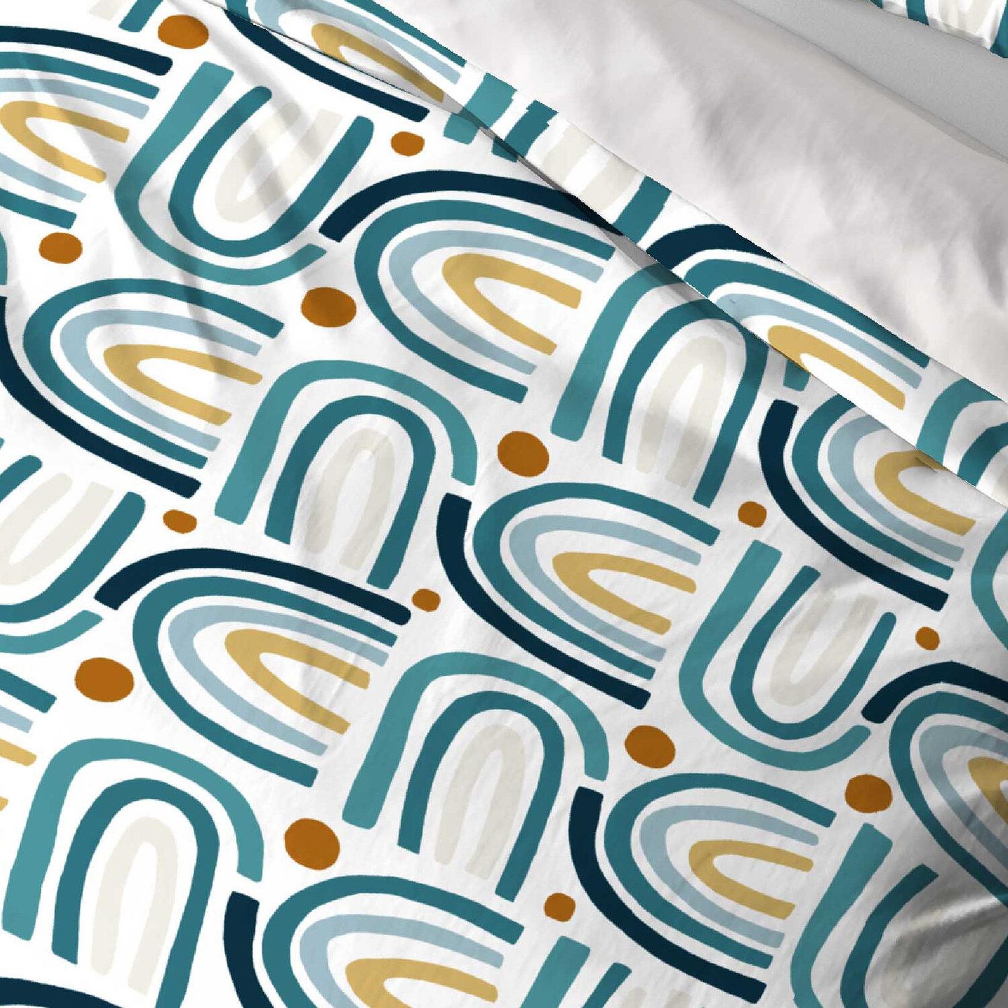 Voir la diapositive 3 : Home collection Parure housse de couette 100%polyester 72gsm arc en ciel