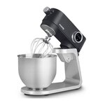 HKOENIG Robot pâtissier - H.Koenig - KM120 - 800 W - Bol inox 5 L - 8 vitesses - Gris mat et argent