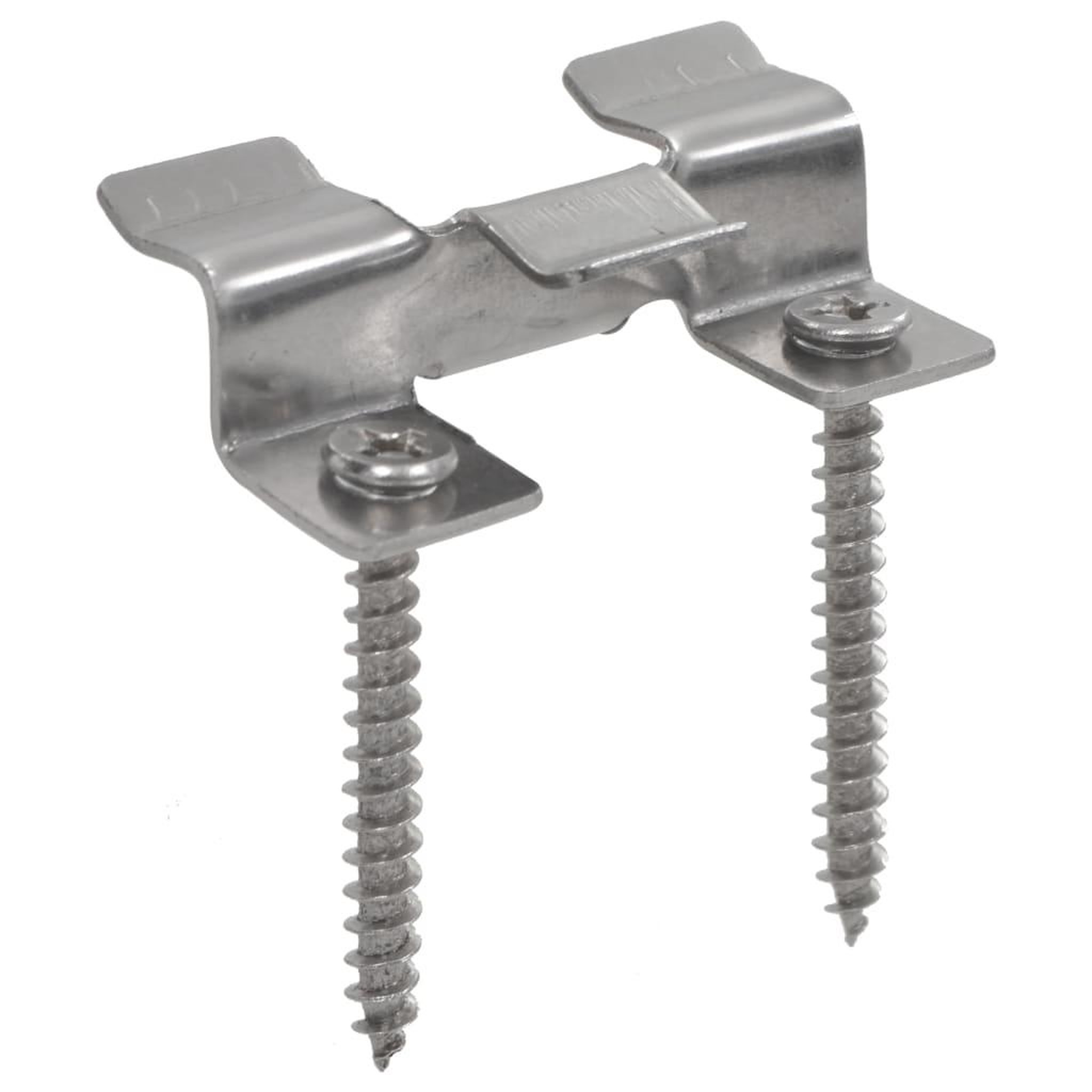 Voir la diapositive 2 : VIDAXL Clip de fixation de terrasse 100pcs et 200 vis Acier inoxydable