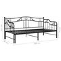 Voir la diapositive 6 : VIDAXL Cadre de canape-lit extensible sans matelas Noir Metal 90x200cm