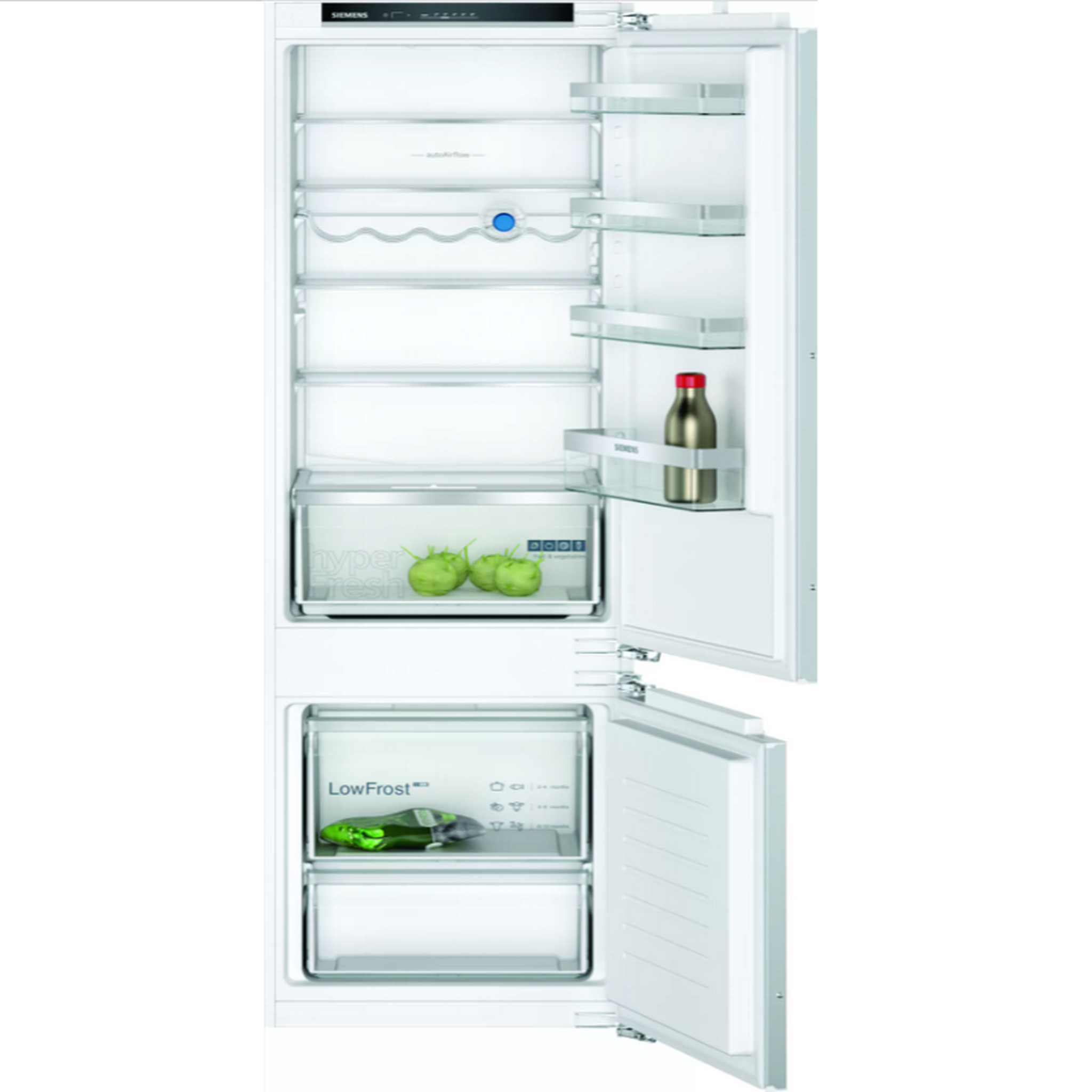 Siemens Réfrigérateur combiné intégrable à pantographe 270l lowfrost - ki87vvfe1