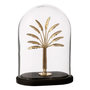 Voir la diapositive 1 : Paris Prix Cloche Déco en Verre  Palmier  22cm Doré