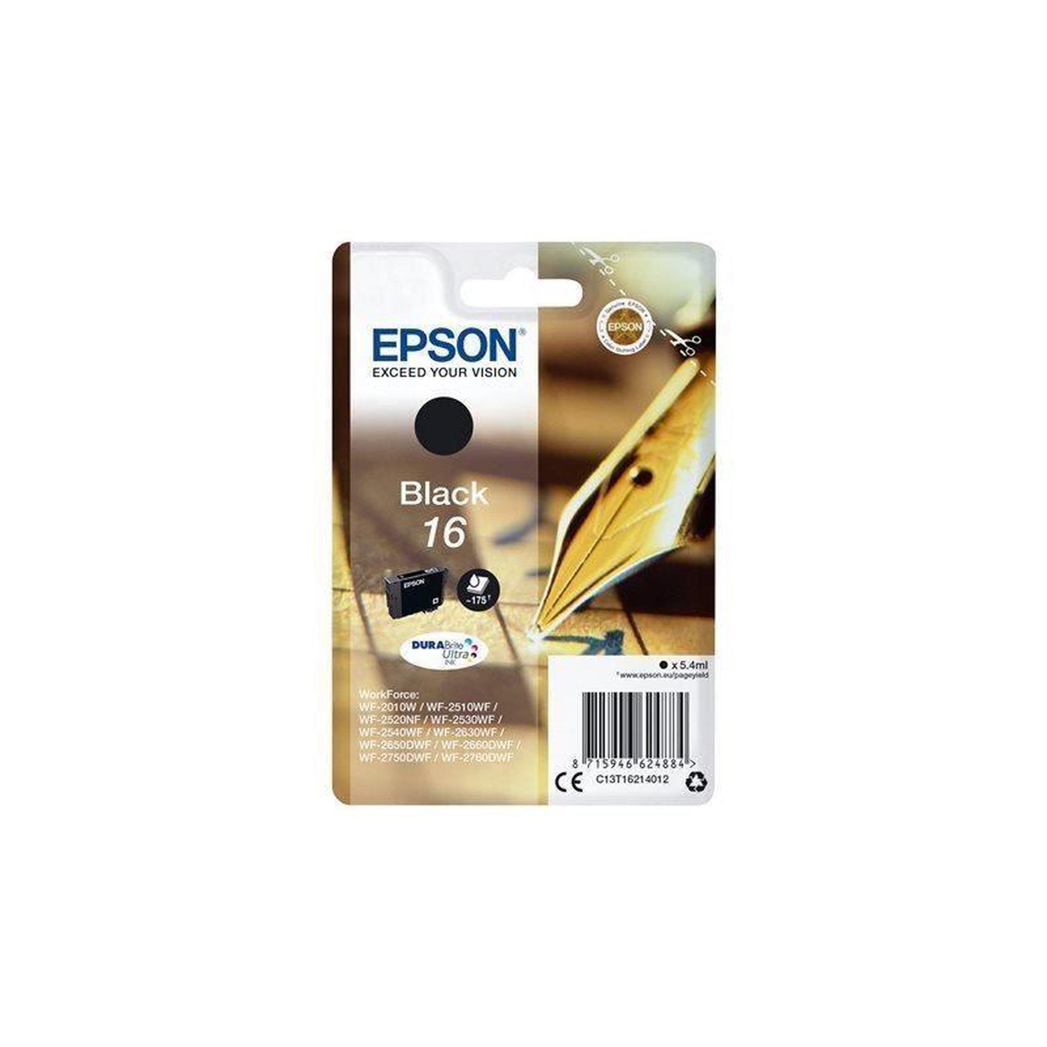 Epson EPSON Cartouche T1621 - Stylo Plume - Noir