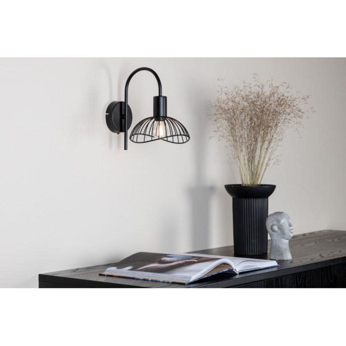 Paris Prix Applique Murale Design  Elsa  26cm Noir