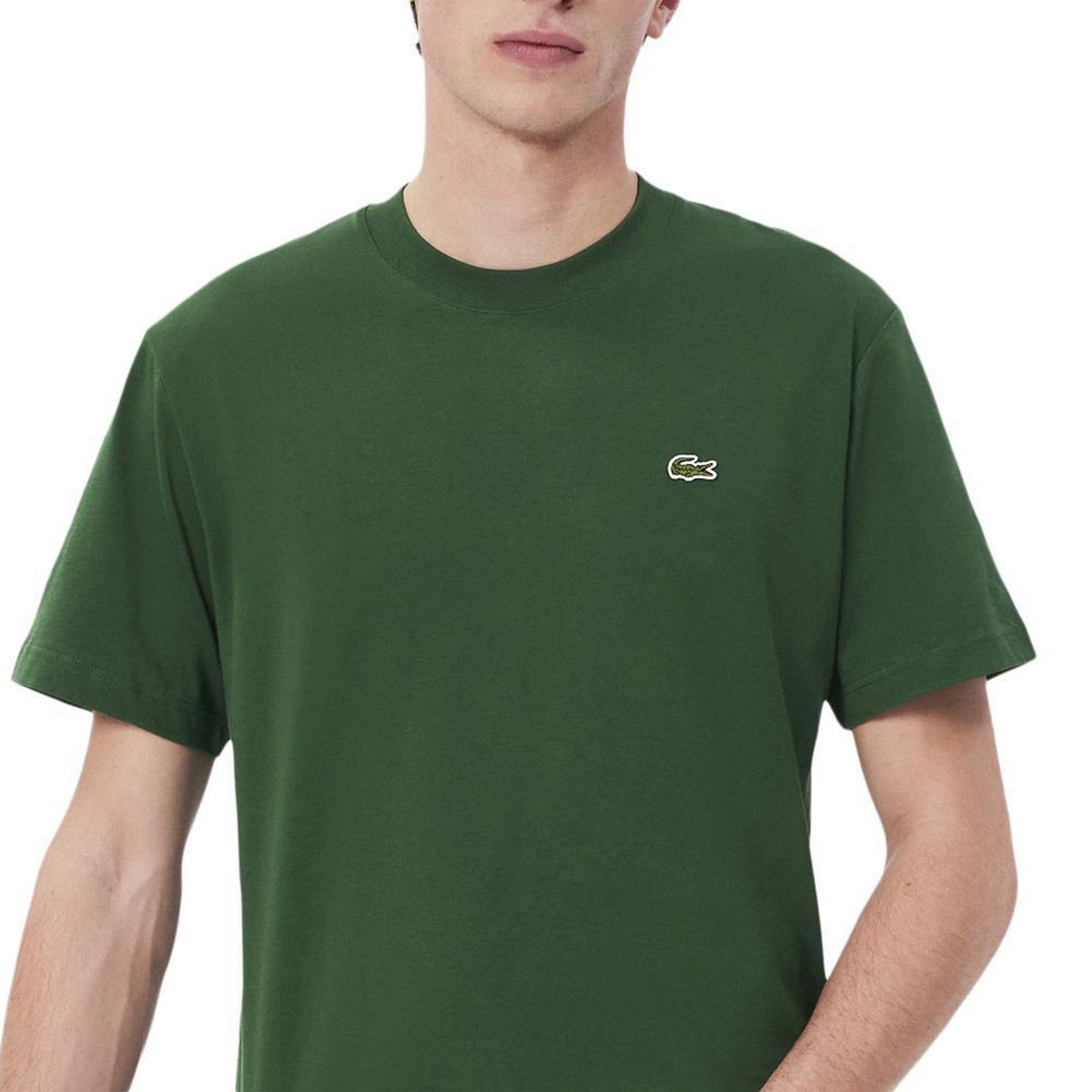 Lacoste T-shirt  Foncé Homme Lacoste  Klassiek. Coloris disponibles : Vert