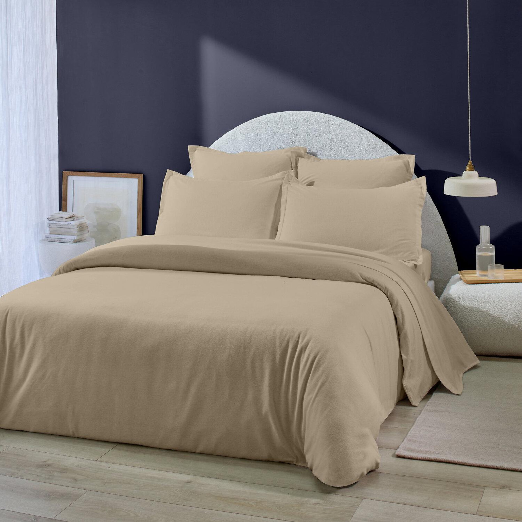 Voir la diapositive 1 : Home collection Housse de couette 100% flanelle de coton