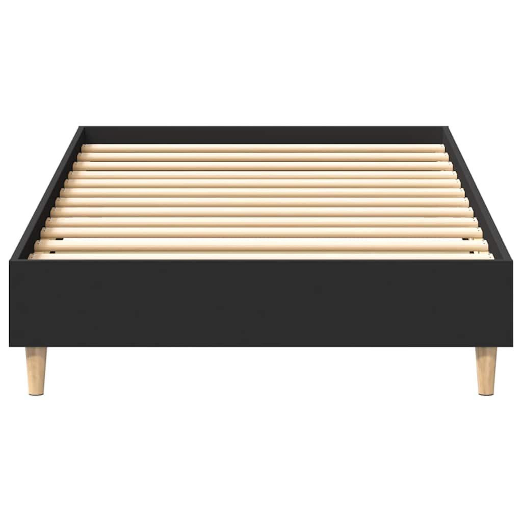 Voir la diapositive 5 : VIDAXL Cadre de lit sans matelas noir 90x200 cm bois d'ingenierie