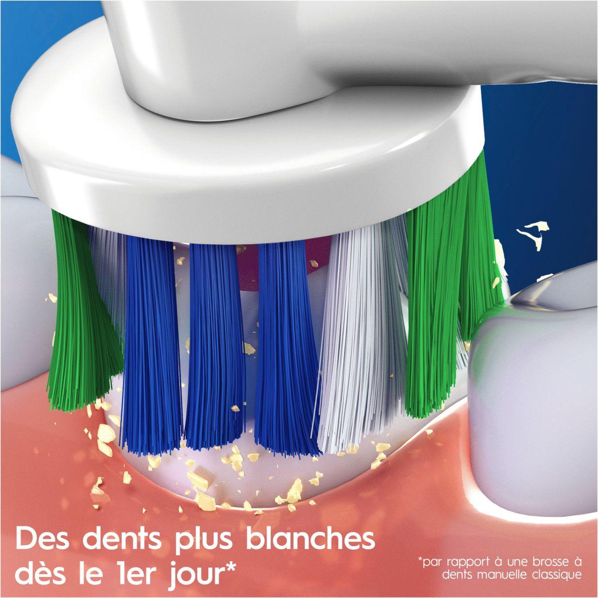Voir la diapositive 5 : ORAL B Brossette dentaire 3D White x3 Clean Max
