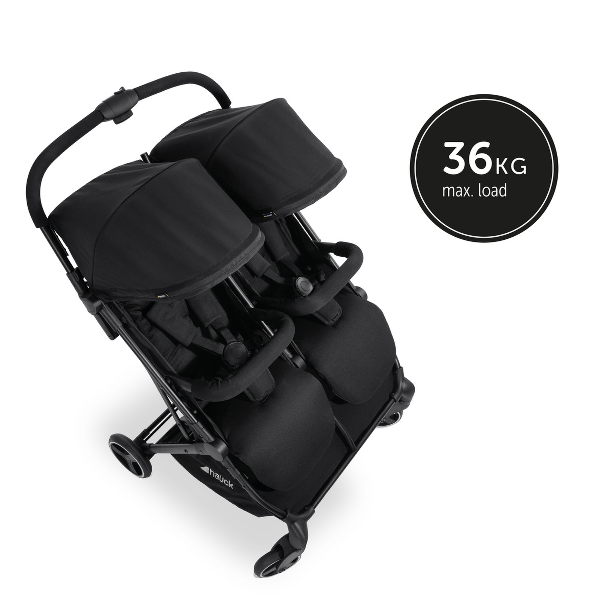 Voir la diapositive 2 : HAUCK Poussette double Swift X Duo Noir