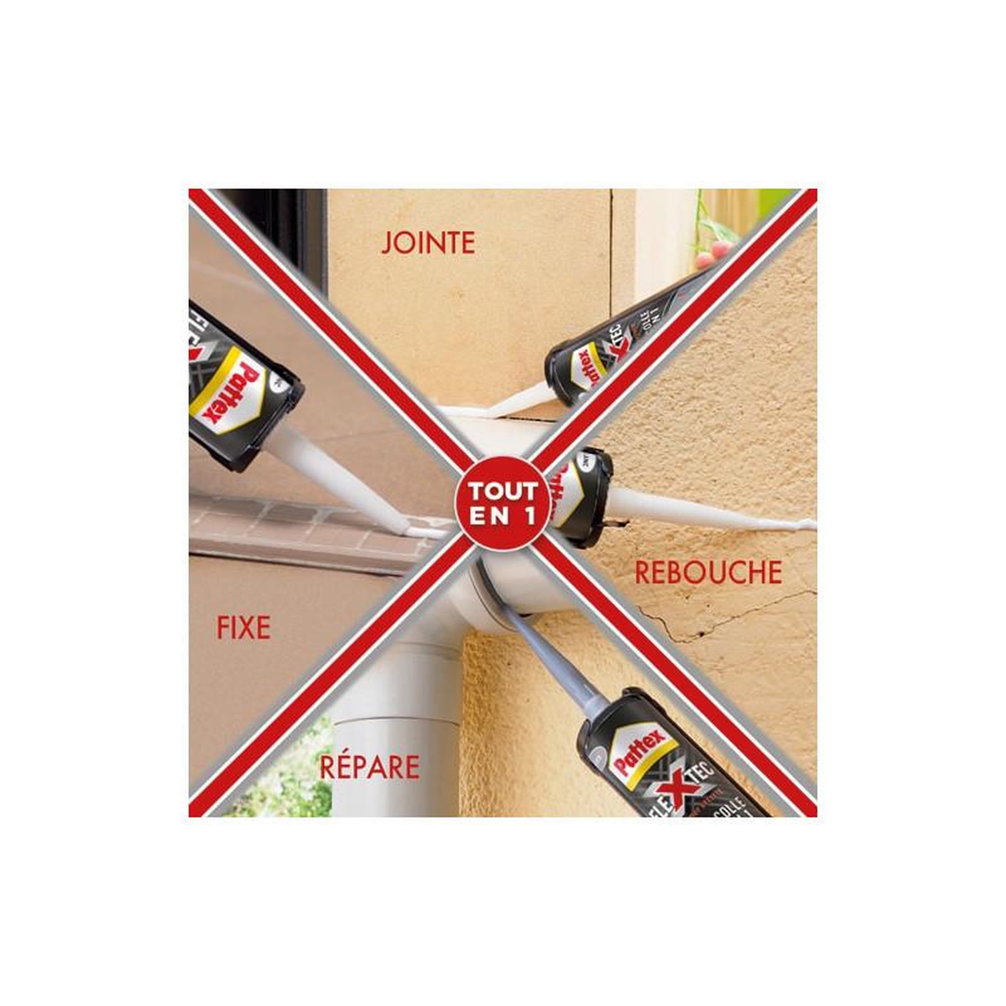 Voir la diapositive 4 : PATTEX PATTEX MASTIC COLLE FLEXTEC NOIR 389G PATTEX - 2922698