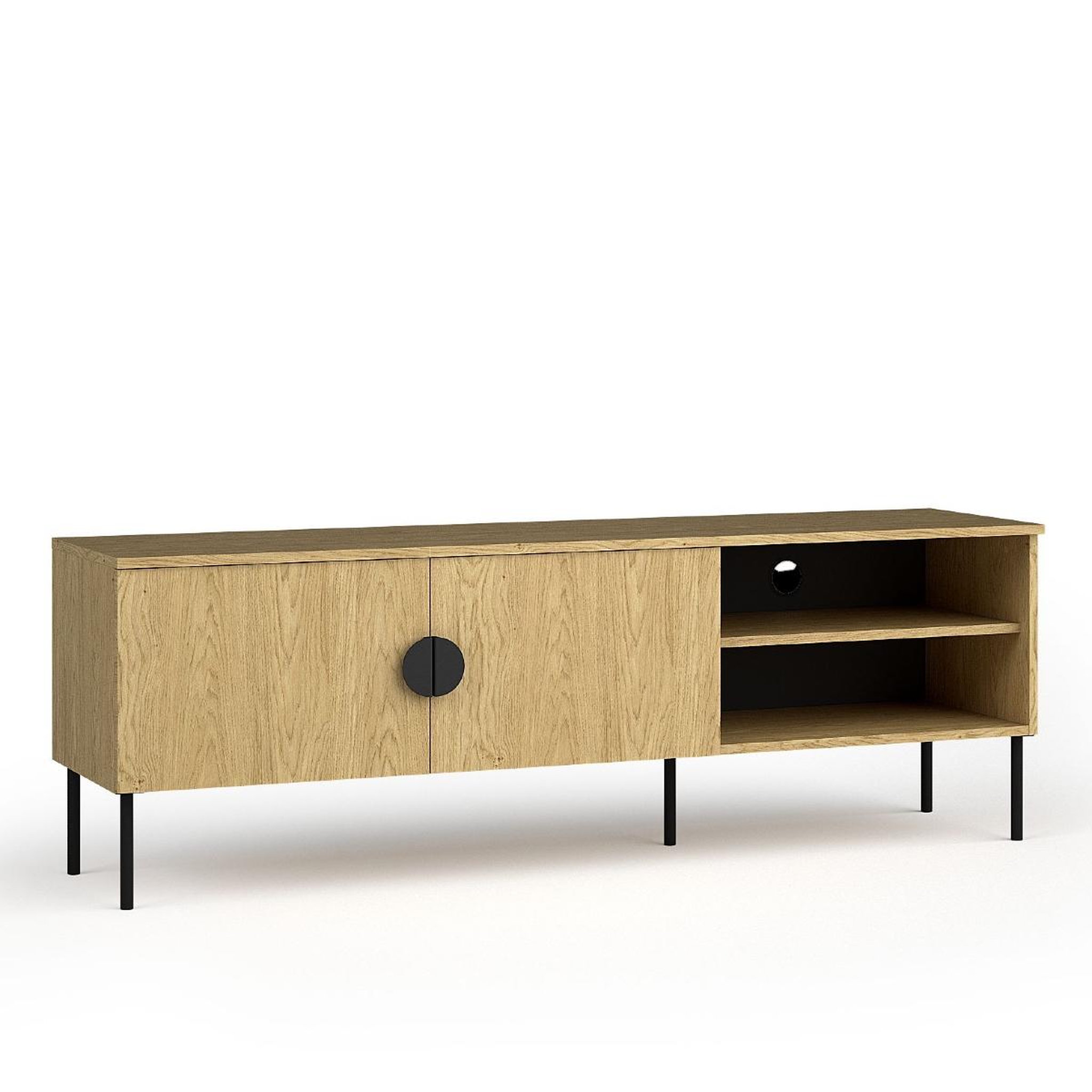 JLC KREATION Meuble tv moderne en bois et métal 160cm dimitri