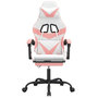 Voir la diapositive 3 : VIDAXL Chaise de jeu pivotante et repose-pied Blanc et rose Similicuir