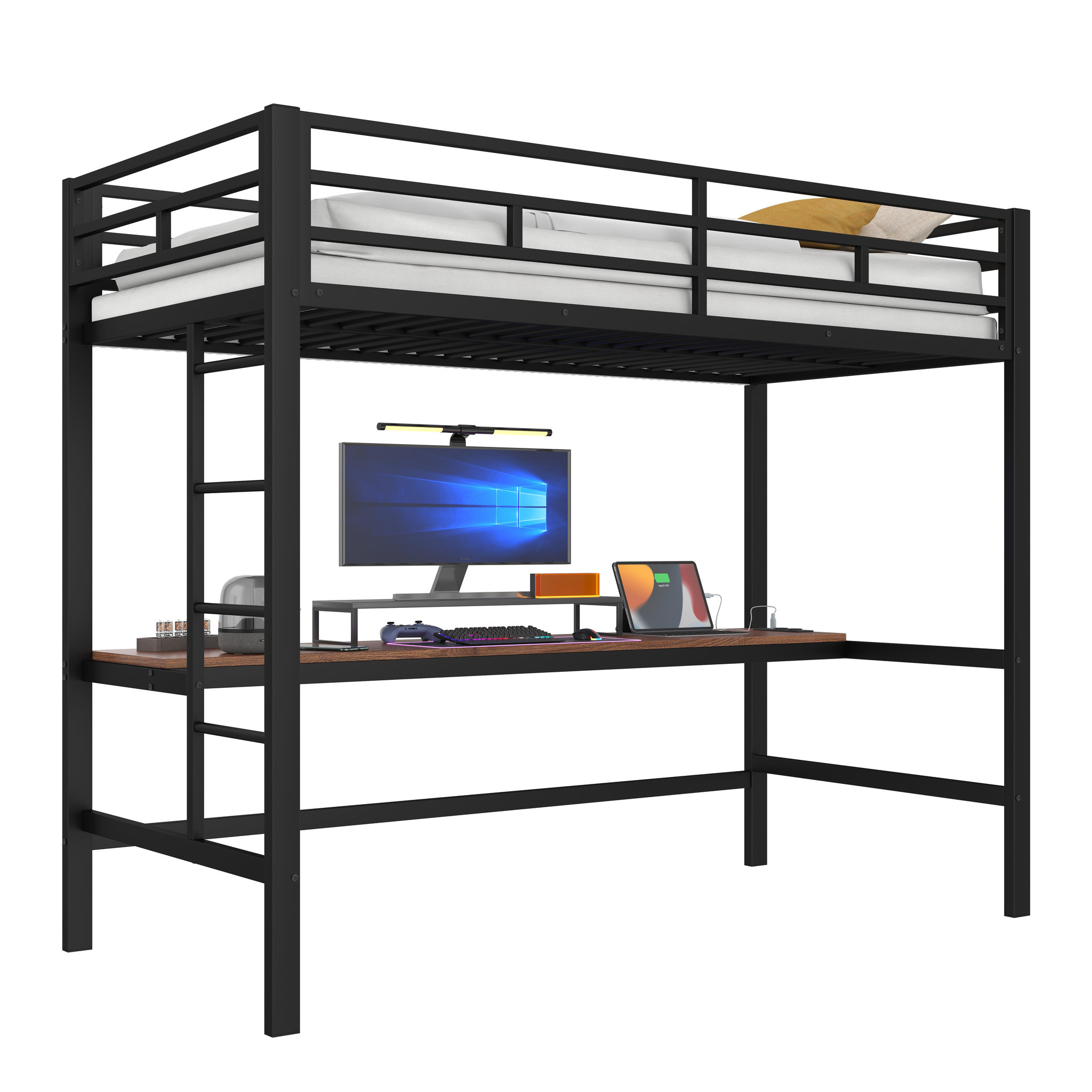 MERAX Lit mezzanine. Coloris disponibles : Noir, Blanc