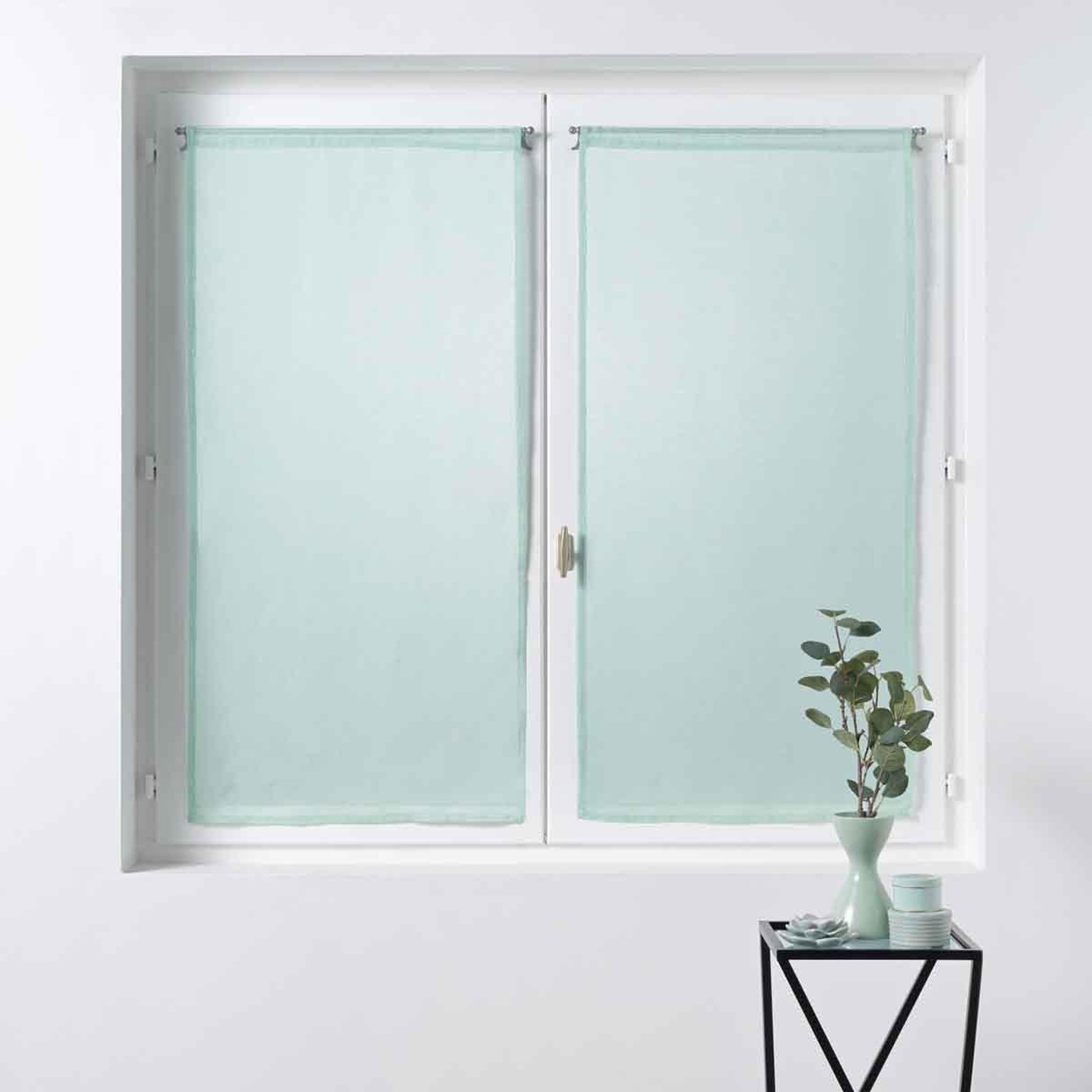 Voir la diapositive 3 : Douceur d'Intérieur Paire de voilages  sandra  60x90cm menthe