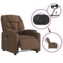 Voir la diapositive 5 : VIDAXL Fauteuil inclinable de massage electrique marron tissu