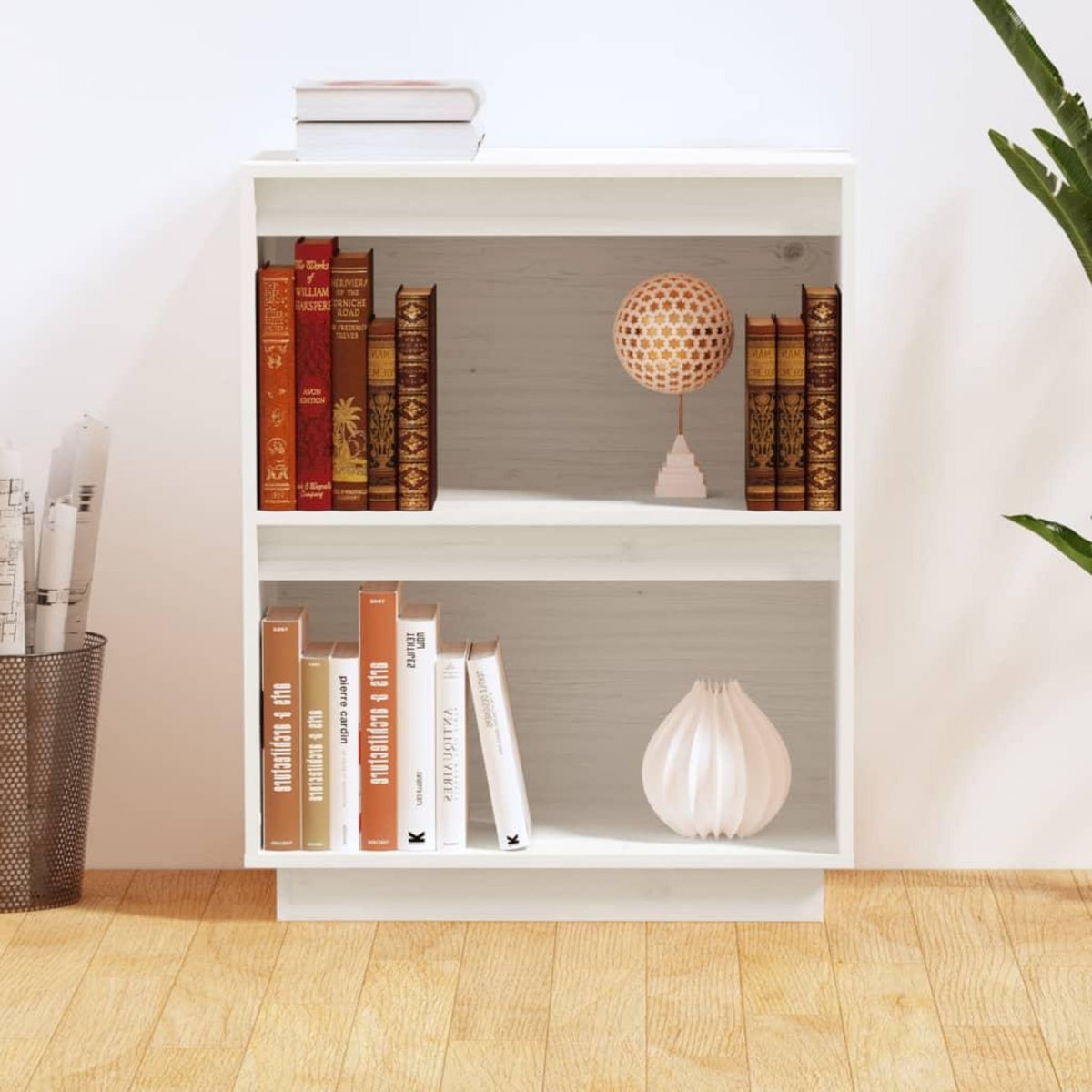 VIDAXL Armoire console Blanc 60x34x75 cm Bois de pin solide