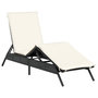Voir la diapositive 2 : VIDAXL Chaise longue avec coussin noir resine tressee