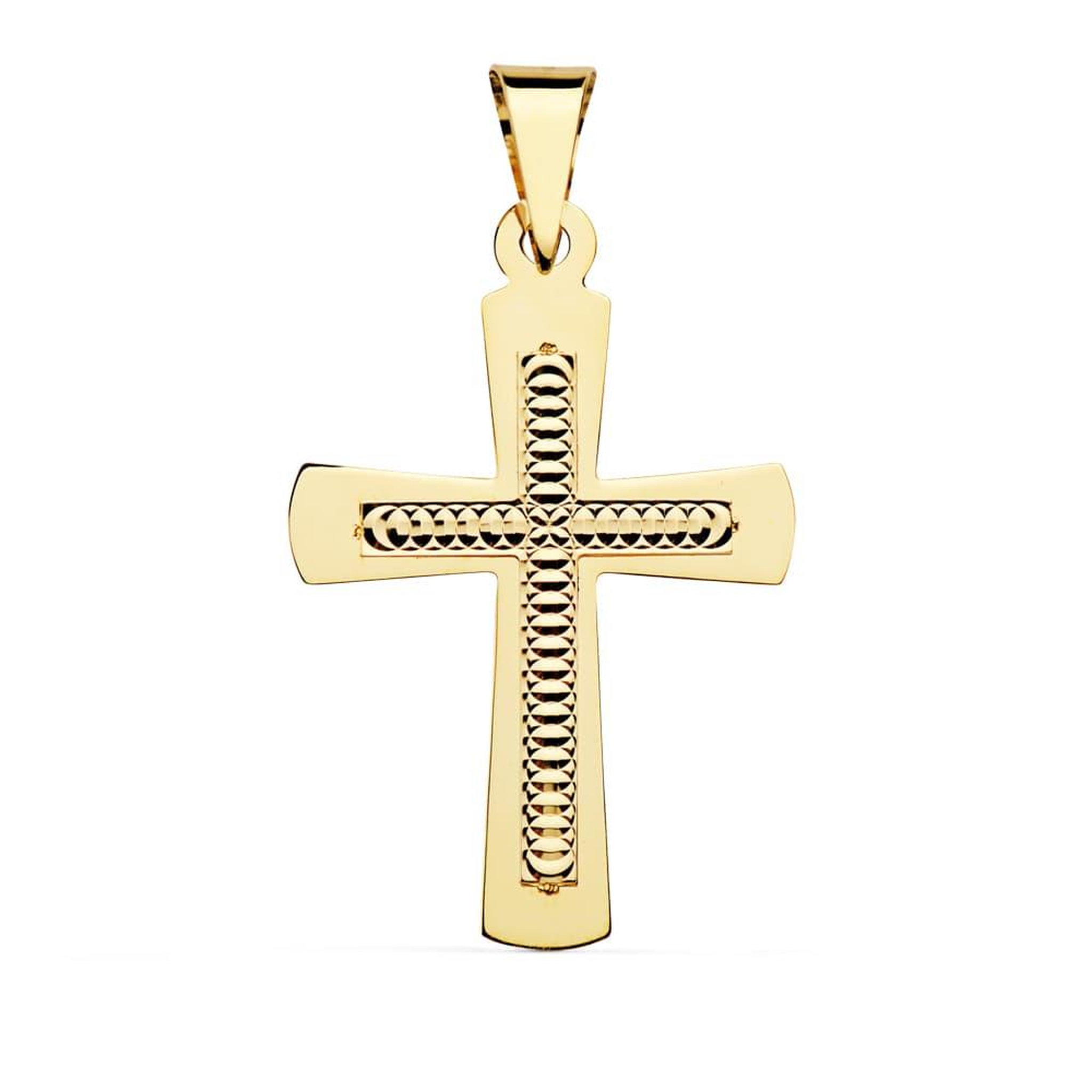 L'ATELIER D'AZUR Pendentif - Médaille Croix Or 18 Carats 750 Jaune - Chaines Offertes