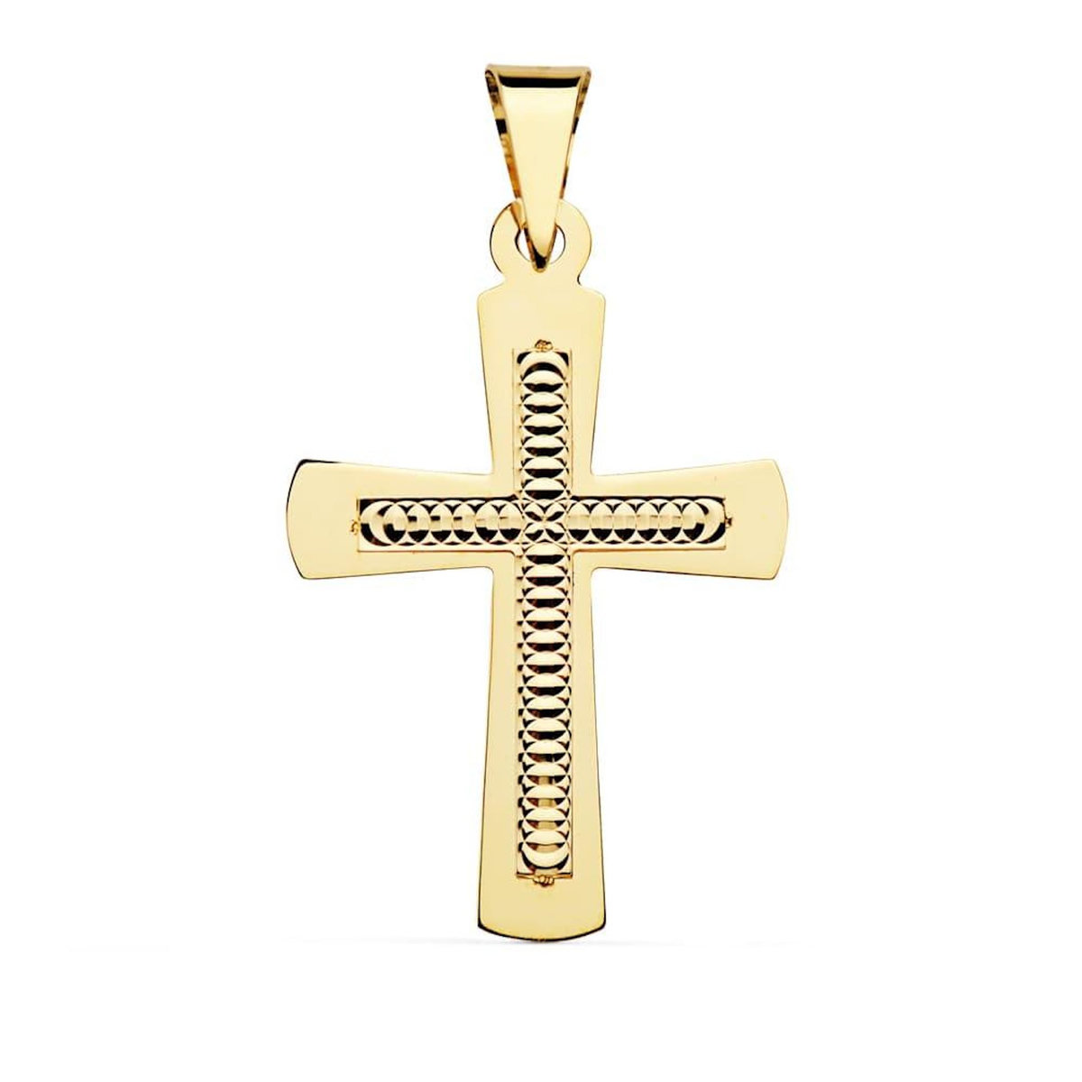 L'ATELIER D'AZUR Pendentif - Médaille Croix Or 18 Carats 750 Jaune - Chaines Offertes