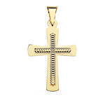 L'ATELIER D'AZUR Pendentif - Médaille Croix Or 18 Carats 750 Jaune - Chaines Offertes