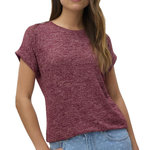 Vero Moda T-Shirt  Chiné Femme Vero Moda Brianna 10291353. Coloris disponibles : Rouge